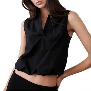 NWT Banana Republic collared poplin top